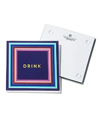 Trina Turk 4" D Cheers to You Glass Coaster Set, 4 Piece