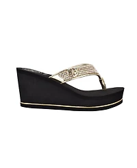 Guess Women's Sarraly Eva Logo Wedge Sandals