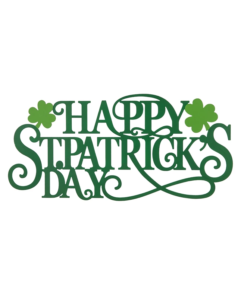 Glitzhome 24" L Metal "Happy St. Patrick's Day" Wall Decor