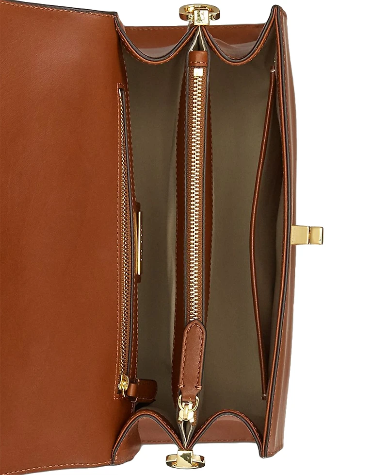 Lauren Ralph Farrah Medium Leather Top-Handle Satchel