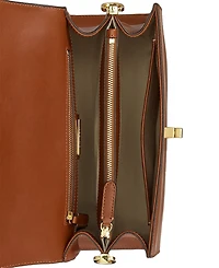 Lauren Ralph Farrah Medium Leather Top-Handle Satchel