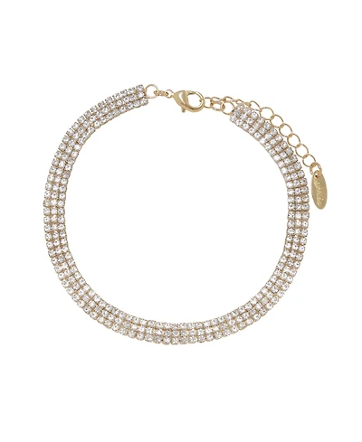 Ettika Unexpected 18K Gold Plated Sparkle Anklet