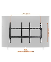 MegaMounts Fixed Wall Mount with Bubble Level for 32-70 Inch Lcd, Led, and Plasma Screens