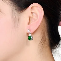 Sterling Silver Overlay How Lite Cross Earrings