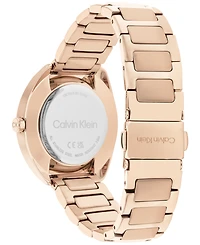 Calvin Klein Women's Carnation Gold-Tone Stainless Steel Bracelet Watch 34mm