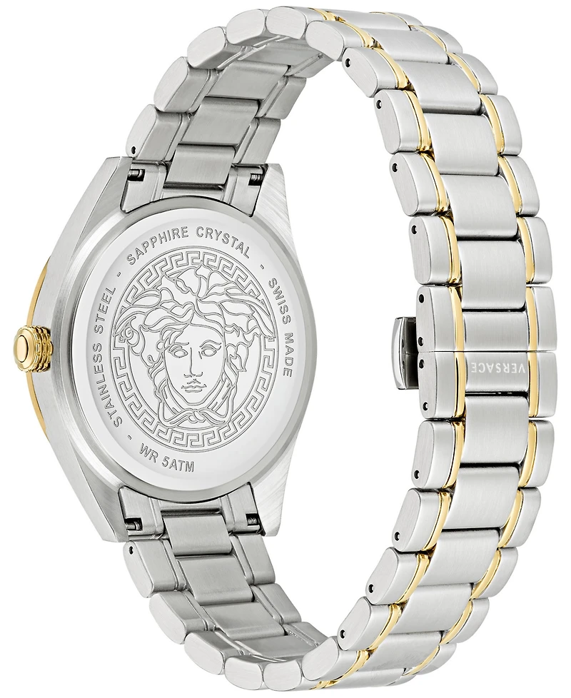 Versace Men's Swiss V-Code Two Tone Bracelet Watch 42mm