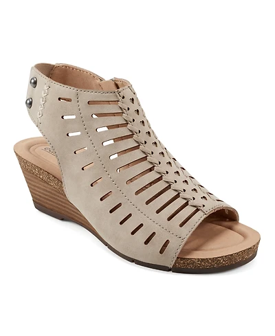 Earth Women's Hana Round Toe Laser Cut Dress Sandals