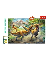 Trefl Red 160 Piece Kids Puzzle - Fighting Tyrannosaurs
