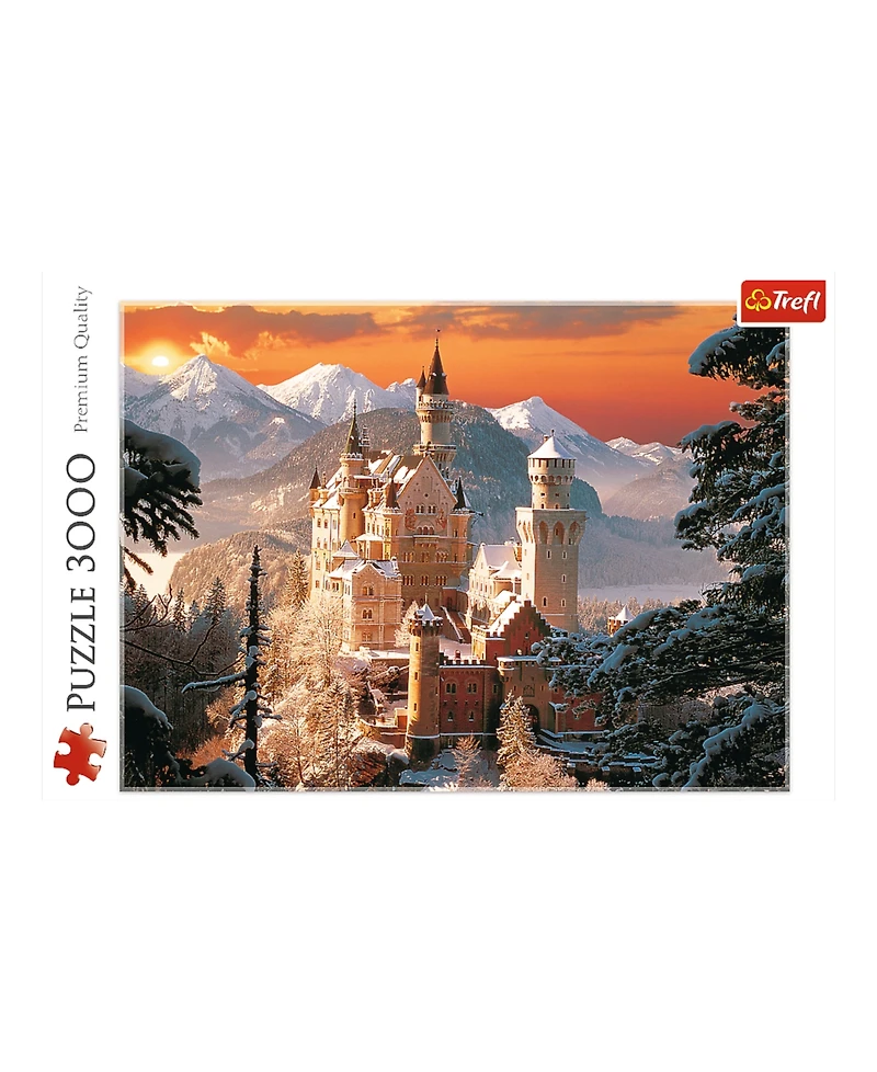 Trefl Red 3000 Piece Puzzle - Wintry Neuschwanstein Castle, Germany / Kirch