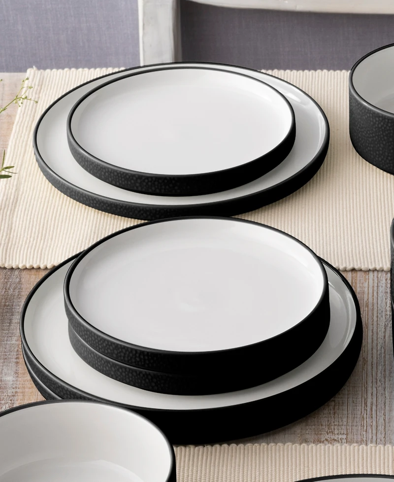 Noritake Colortex Stone Stax Dinner Plates, Set of 4
