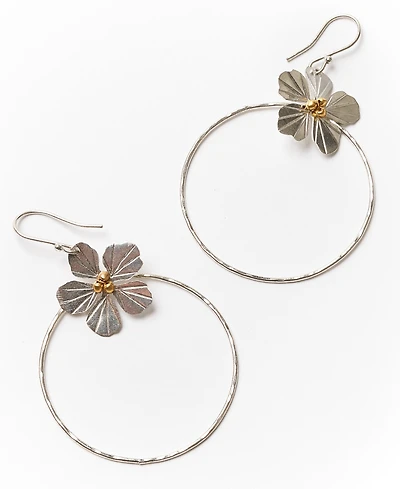 Matr Boomie Silver-Tone and Gold-Tone Ishya Hoop Earrings