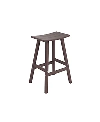 Outdoor Patio Adirondack Bar Height Stool Saddle Seat Chair