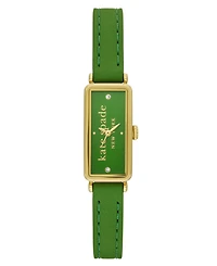 kate spade new york Women's Rosedale Three Hand Quartz Green Leather Watch 32mm