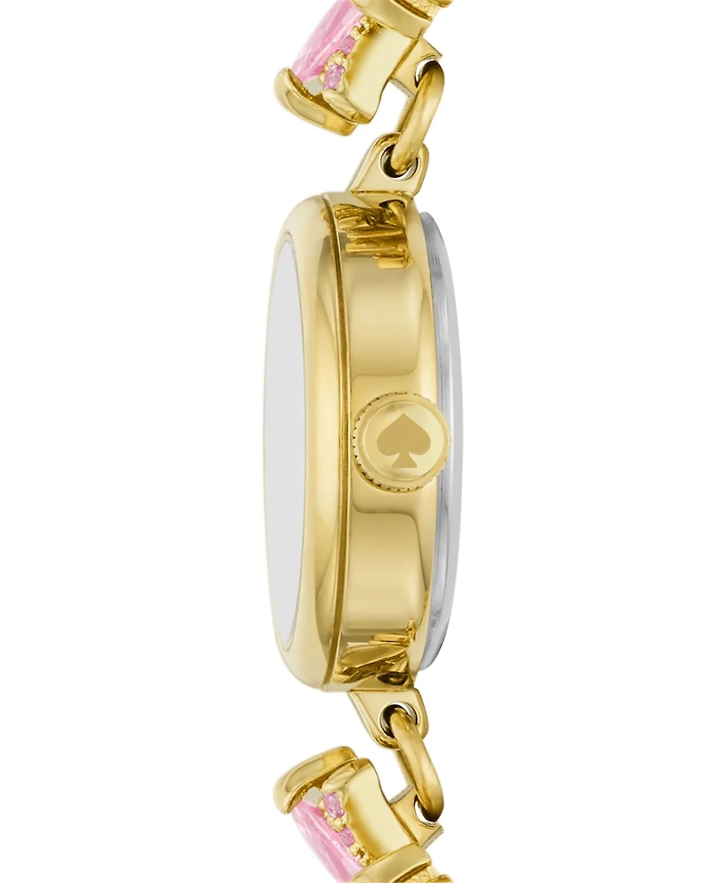 kate spade new york Women's Monroe Three Hand Quartz Gold-Tone Stainless Steel and Brass Watch 24mm