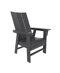WestinTrends 7 Piece Outdoor Patio Dining Table and Modern Adirondack Armchair Set