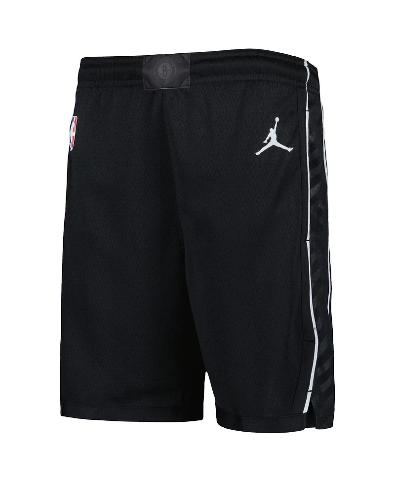 Big Boys and Girls Jordan Black Brooklyn Nets Statement Edition Swingman Performance Shorts