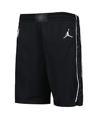 Big Boys and Girls Jordan Black Brooklyn Nets Statement Edition Swingman Performance Shorts
