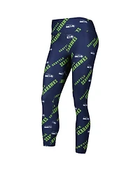 Women's Concepts Sport College Navy Seattle Seahawks Breakthrough Allover Print Leggings