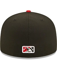 Men's New Era Black Lansing Lugnuts Authentic Collection Team 59FIFTY Fitted Hat