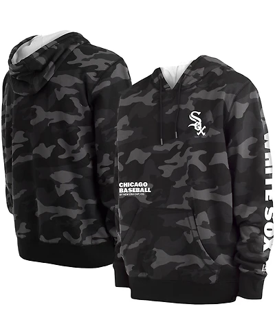 Men's New Era Black Chicago White Sox Camo Pullover Hoodie