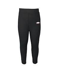 Preschool Girls Cardinal, Black Arkansas Razorbacks Forever Love T-shirt and Leggings Set