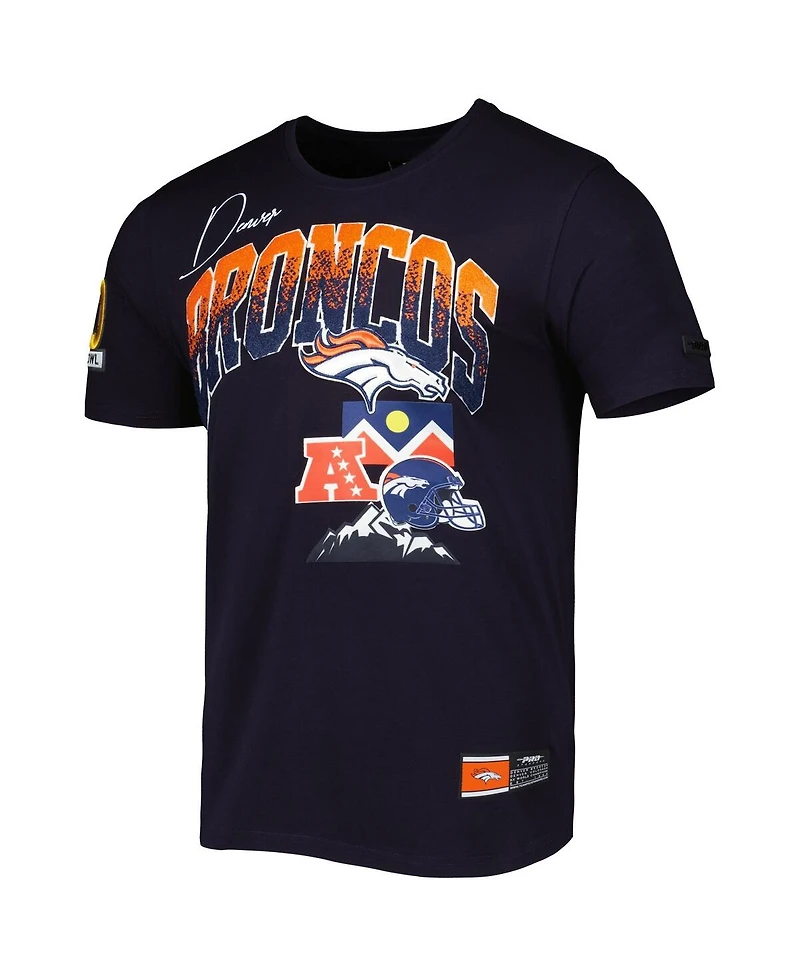 Men's Pro Standard Navy Denver Broncos Hometown Collection T-shirt