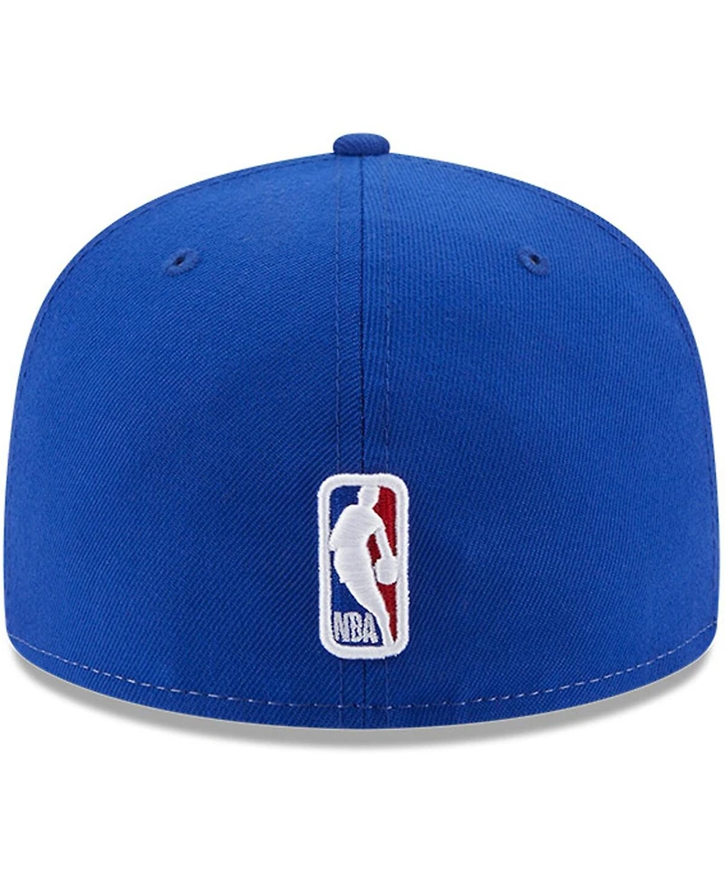 Men's New Era White, Royal Golden State Warriors Back Half 9FIFTY Fitted Hat