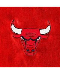 Men's and Women's The Wild Collective Red Chicago Bulls Metallic Full-Snap Bomber Jacket