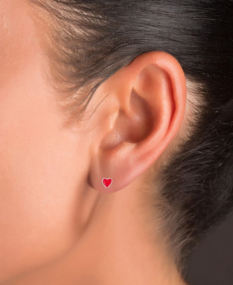 Yin Yang Stud Earrings Sterling Silver or 14k Gold over