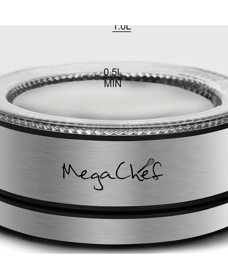 MegaChef 1.8 Quart Glass & Stainless Steel Electric Tea Kettle
