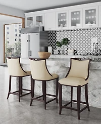 Manhattan Comfort Emperor Leatherette Upholstered Barstool