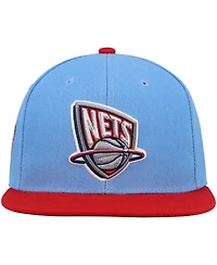Men's Mitchell & Ness Light Blue, Red New Jersey Nets Hardwood Classics Snapback Hat