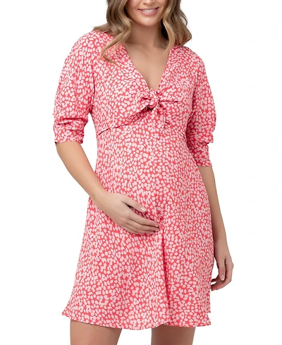 Ripe Maternity Maternity Harriet Tie Front Mini Dress