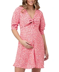 Ripe Maternity Maternity Harriet Tie Front Mini Dress