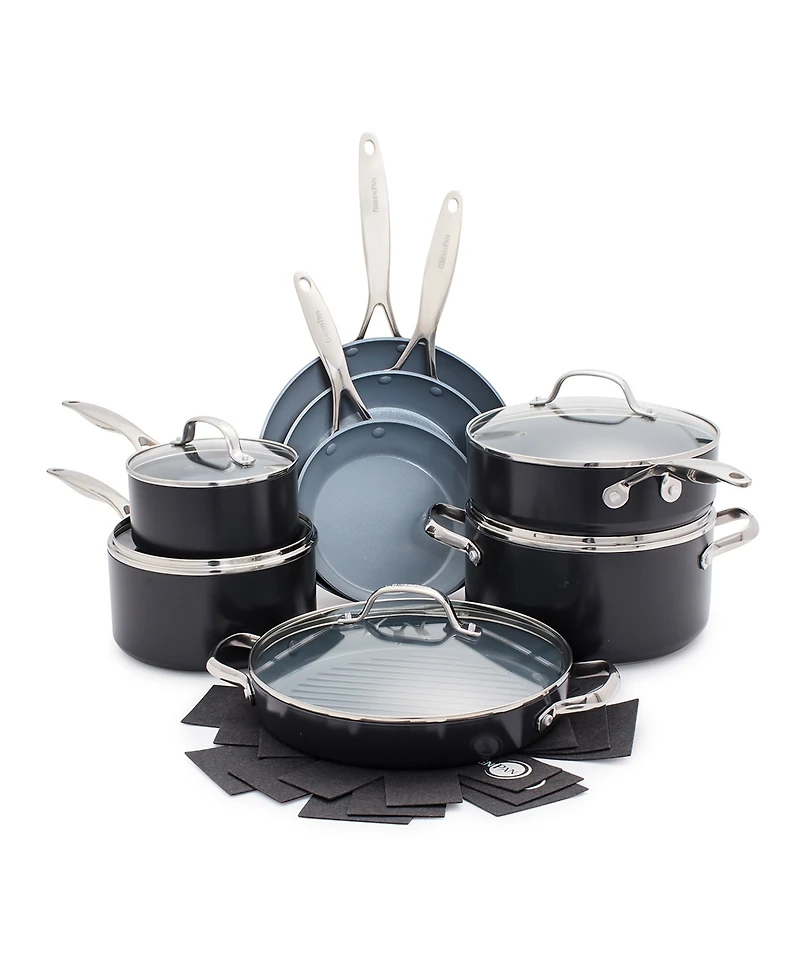 GreenPan Valencia Pro Ceramic Nonstick 16-Piece Cookware Set