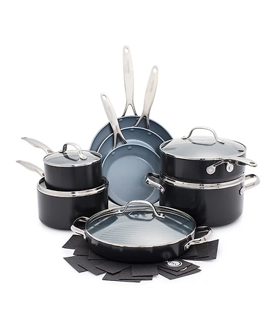GreenPan Valencia Pro Ceramic Nonstick 16-Piece Cookware Set