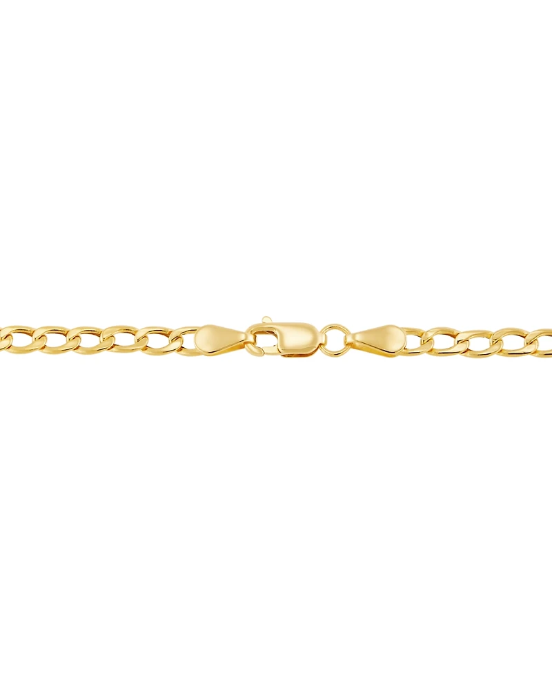 Children's Polished Curb Chain in 14k Yellow Gold, 13"