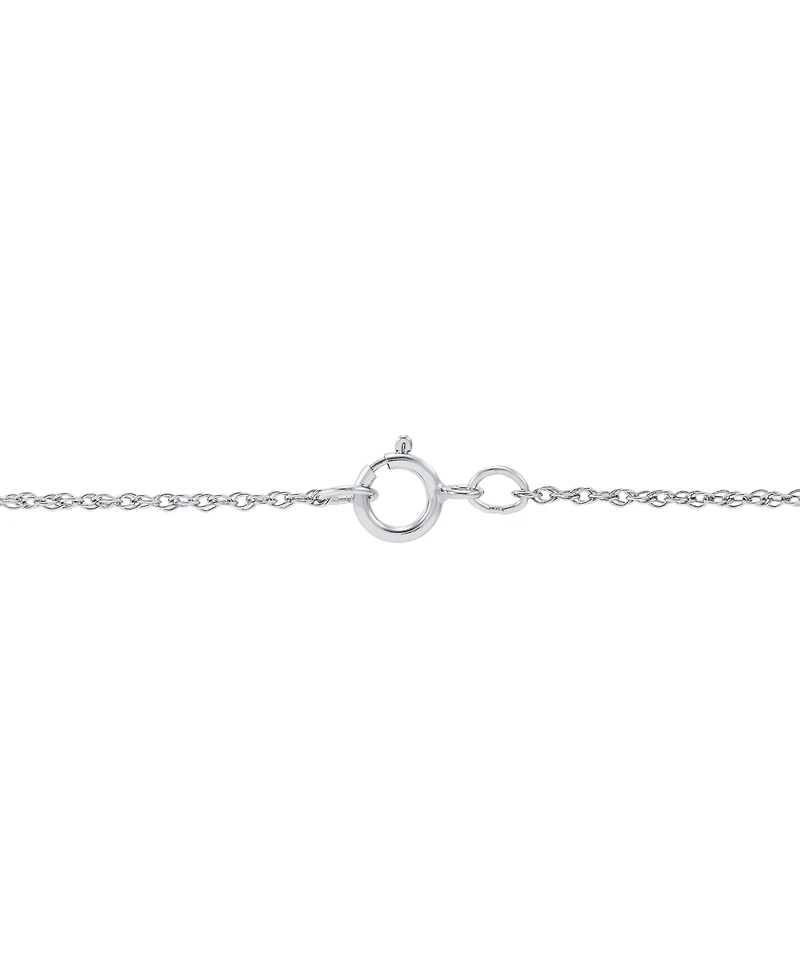 Arabella Sterling Silver White Cubic Zirconia Cross Pendant Necklace (1-1/2 ct. t.w.)