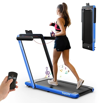 2.25HP 2 1 Dual Display Treadmill Jogging Machine