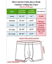 Blu Rock Men's Stretch Cotton Boxer Briefs Underwear