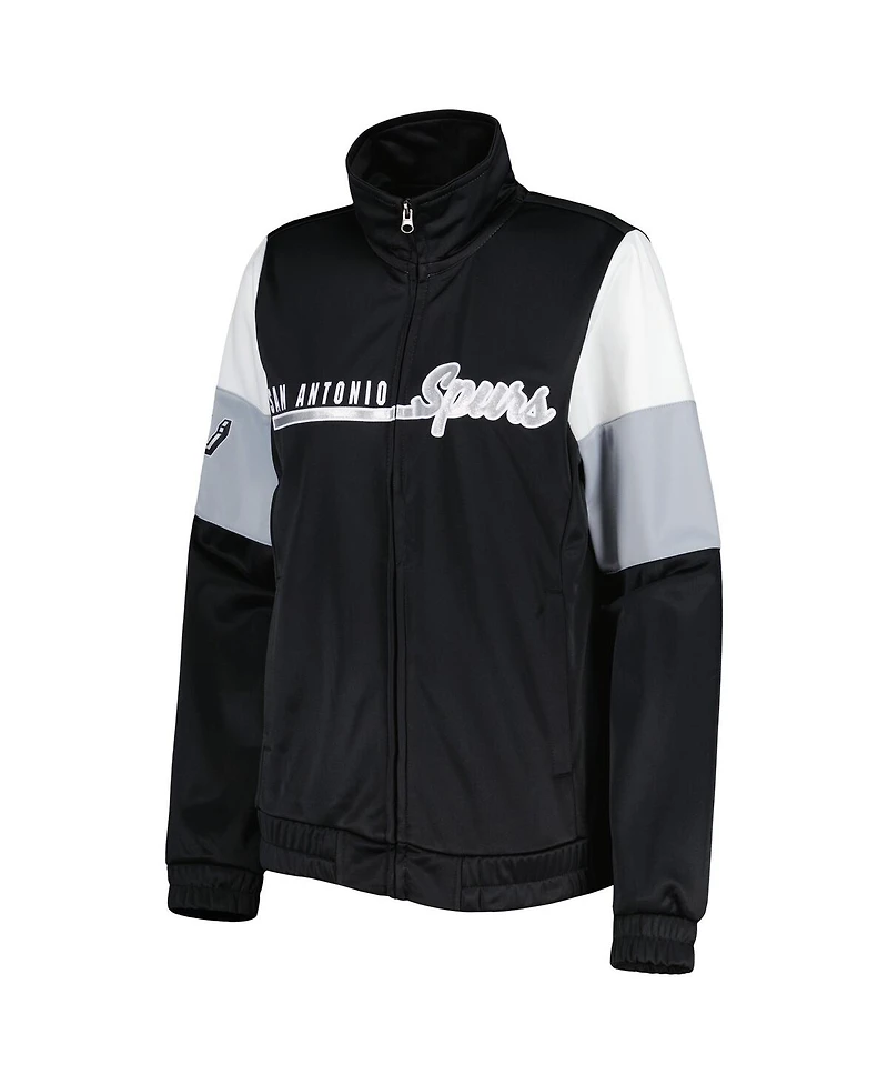 Women's G-iii 4Her by Carl Banks Black San Antonio Spurs Change Up Full-Zip Track Jacket