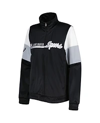 Women's G-iii 4Her by Carl Banks Black San Antonio Spurs Change Up Full-Zip Track Jacket