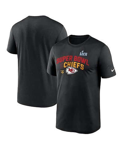 Men's Nike Black Kansas City Chiefs Super Bowl Lvii Team Logo Lockup T-shirt