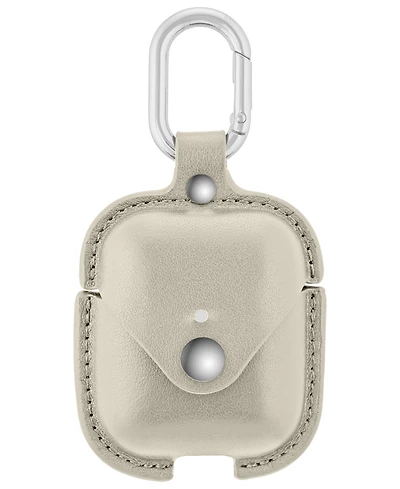 WITHit Gray Leather Cover designed for Apple AirPods