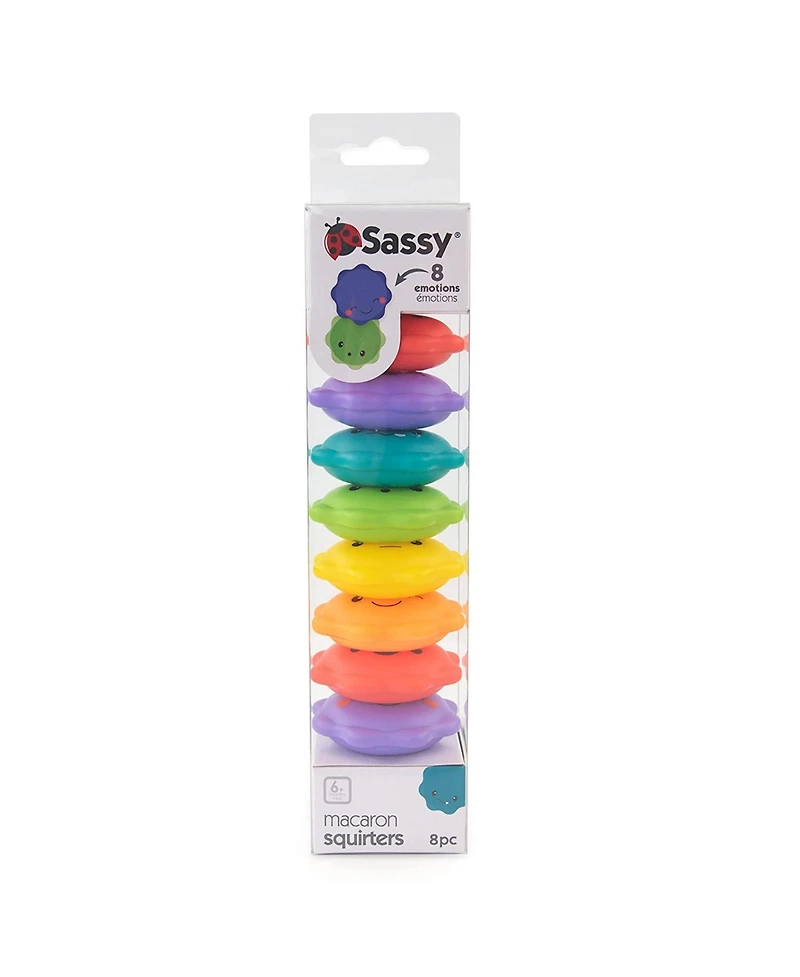 Sassy Baby Baby Sassy Macaron Bath Squirter Toys, 8 Piece, 6 Month