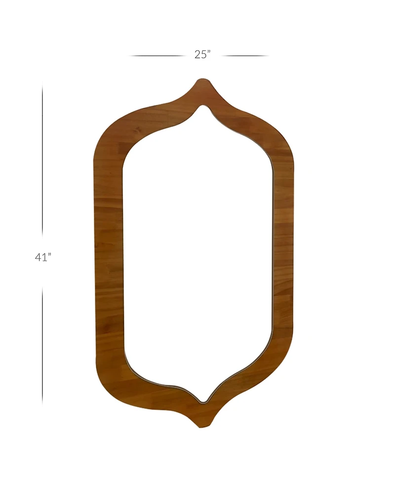 Asymmetrical Wood Mirror, 25" x 41"