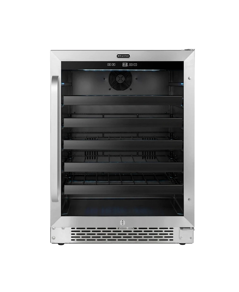 Whynter 24" Built-In 46 Bottle Undercounter Stainless Steel Wine Refrigerator