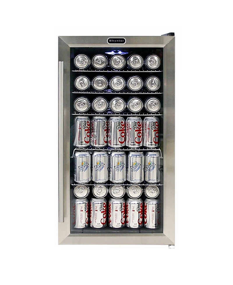 Whynter Beverage Refrigerator - Stainless Steel with internal fan