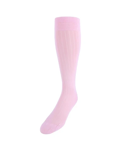 Trafalgar Men's Jasper Ribbed Over The Calf Solid Color Mercerized Cotton Socks