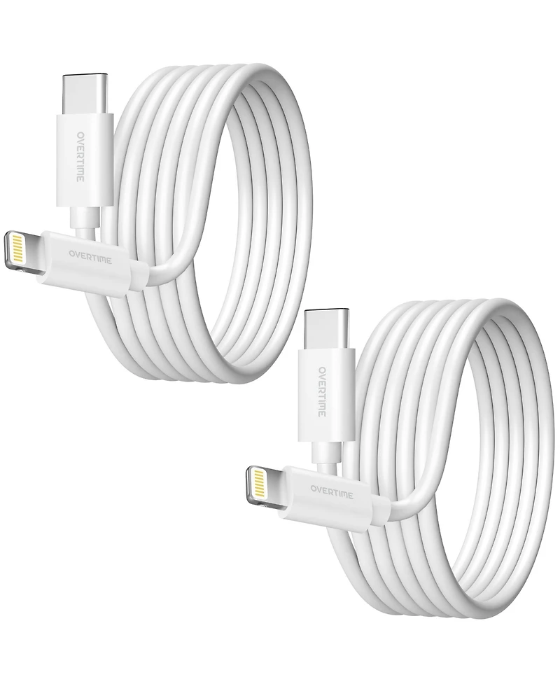 Overtime Apple MFi Certified iPhone 13/12/11 10ft Charging Cable | Usb Type C to Lightning Cable for iPhone